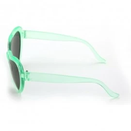 Rimless 6 Neon Colors Heart Shape Party Favors Sunglasses - Multi Packs - 6-pack Clear Green - C118GSZRYD0 $15.07