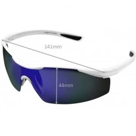 Sport GL SS2361 Polarized Sunglasses Baseball Softball - White + Revo Blue - CZ18G8XKZYD $34.94