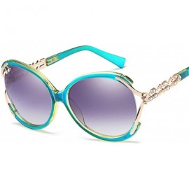 Sport Classic style Rectangle Crystal Legs Sunglasses for Women PC UV400 Sunglasses - Green - C018SAS8XC5 $33.71
