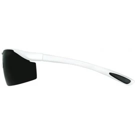 Sport GL SS2361 Polarized Sunglasses Baseball Softball - White + Revo Blue - CZ18G8XKZYD $34.94