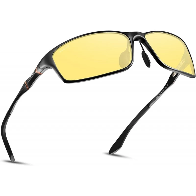 Sport Anti-Glare Polarized Yellow Lens Day & Night Driving Glasses for Men & Women - Yellow - CE18T4I240W $31.07