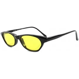 Cat Eye 70s 80s Vintage Womens Cat Eye Sunglasses - Black / Yellow - CD18ECE9TTE $13.04