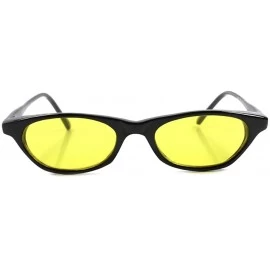 Cat Eye 70s 80s Vintage Womens Cat Eye Sunglasses - Black / Yellow - CD18ECE9TTE $13.04