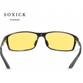 Sport Anti-Glare Polarized Yellow Lens Day & Night Driving Glasses for Men & Women - Yellow - CE18T4I240W $52.48