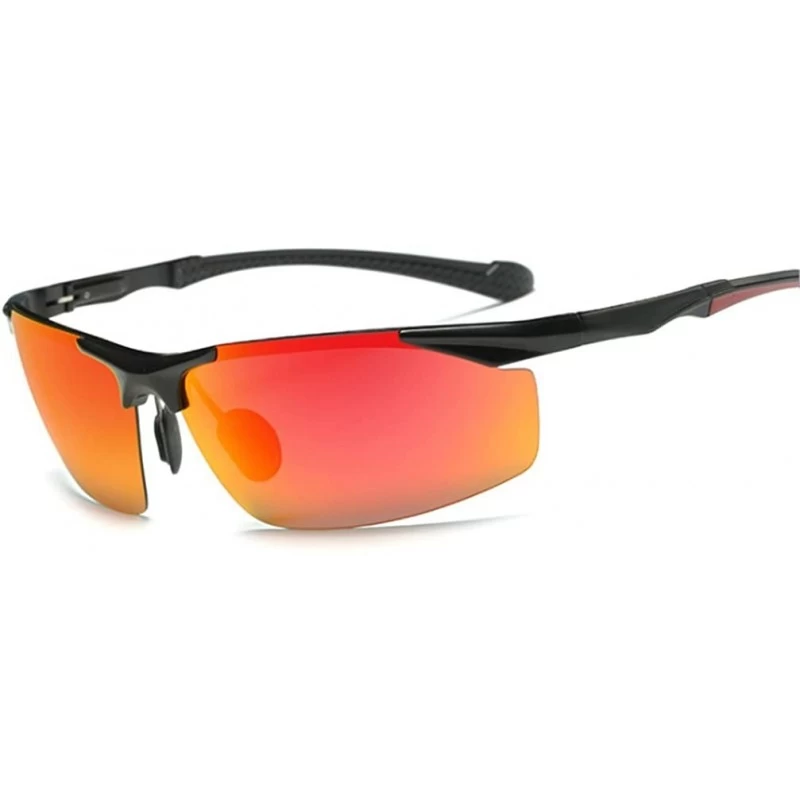 Aviator Aluminum and magnesium men polarized sunglasses driving glasses - Red Color - CN1864CX9A5 $30.44
