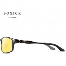 Sport Anti-Glare Polarized Yellow Lens Day & Night Driving Glasses for Men & Women - Yellow - CE18T4I240W $52.48