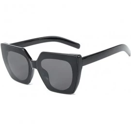 Square Fashion Square Large Frame Sunglasses for Men and Women Personalized Street Shot 2140 - Blackgrey - CY18AN2QIUY $17.98