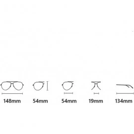 Aviator A8925 Aviator Sunglasses for Women UV400 Protection Shades 54MM - Silver - C418GMTS8SA $9.64
