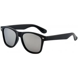 Square Unisex Retro 80's Colorful Polarized Sunglasses - Mirrored - C418DXG6N52 $7.54