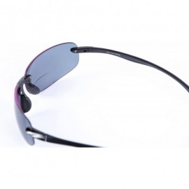 Rimless Polarized Bifocal Sunglasses for Men and Women. Durable and LightWeight Rimless Sporty Style - Jet Black - CP18O67KCQ...