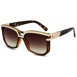 Oversized Sexy Women leopard Frame Chic Vintage Designer Lady Oversized oval Sunglasses - Leopard - C918M4CN0A0 $28.53
