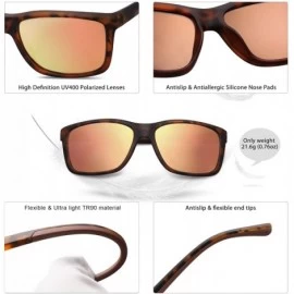 Square TR90 Sports Sunglasses for Men and Women Polarized UV400 Protection SJ2105 - CU194YIWAM0 $16.18