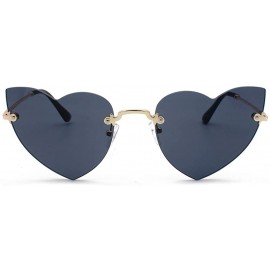 Semi-rimless Irregular Heart Shaper Sunglasses For Women Polarized Uv Protection - Rimless Sun Glasses Stylish Outdoor Eyewea...