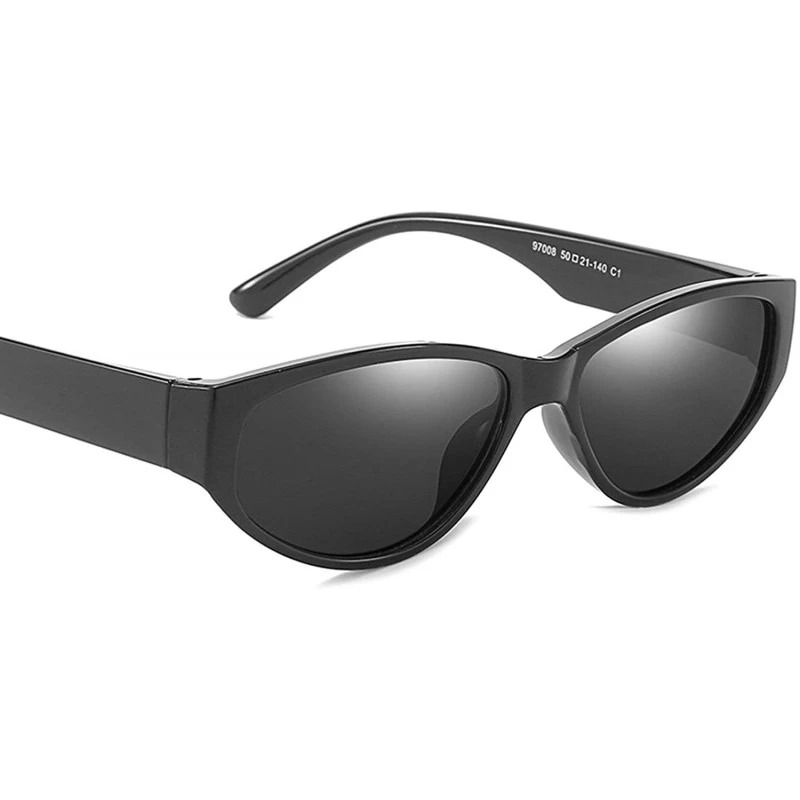 Oversized Retro Sunglasses for Women PC Resin UV400 Sunglasses - Black - C918SARYEEC $13.80
