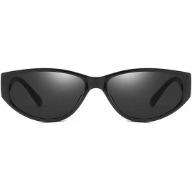 Oversized Retro Sunglasses for Women PC Resin UV400 Sunglasses - Black - C918SARYEEC $13.80