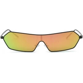 Rectangular Siamese Sunglasses Futuristic Glasses Festival - Colorful - CA18NQQGRCO $23.06