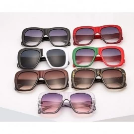 Oversized Square Brand Sunglasses Men Luxury Brand Double Color Frame Women Sun Glasses Shades Vintage - C4 - C8197ZLUDDZ $10.95