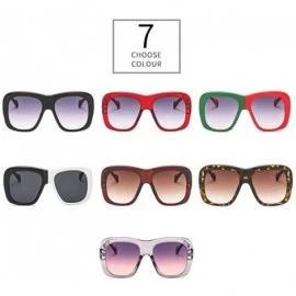 Oversized Square Brand Sunglasses Men Luxury Brand Double Color Frame Women Sun Glasses Shades Vintage - C4 - C8197ZLUDDZ $10.95