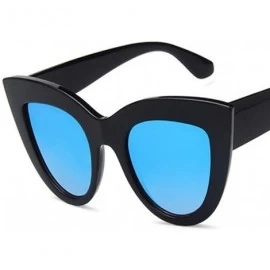 Goggle Retro Vintage Cateye Sunglasses for Women Clout Goggles Plastic Frame Glasse - Leopard Print - CU18OIKX7DD $23.02