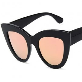 Goggle Retro Vintage Cateye Sunglasses for Women Clout Goggles Plastic Frame Glasse - Leopard Print - CU18OIKX7DD $23.02