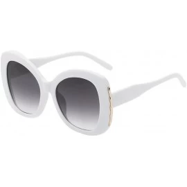 Rectangular Big Frame Sunglasses Irregular Shape Sunglasses Eyewear Oversize Sunglasses - D - C118R48TWXO $19.90