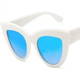 Goggle Retro Vintage Cateye Sunglasses for Women Clout Goggles Plastic Frame Glasse - Leopard Print - CU18OIKX7DD $23.02