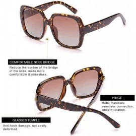 Square Oversized Square Suglasses for Women Polarized - Fashion Vintage Classic Shades for Outdoor UV Protection - C218TKCUYZ...