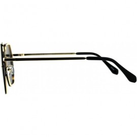 Square Square Heptagon Shape Sunglasses Retro Fashion Unisex Shades UV 400 - Gold (Black) - CH18G2CRS5A $10.60