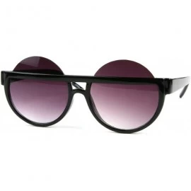Round UNISEX Retro Fashion Design Sunglasses P2096 - Black-gradientsmoke Lens - CC11EMBRQMZ $26.91