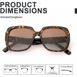 Square Oversized Square Suglasses for Women Polarized - Fashion Vintage Classic Shades for Outdoor UV Protection - C218TKCUYZ...