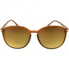 Oval TU9377 Retro Oval Fashion Sunglasses - Brown - CR11DN2BX4V $15.20