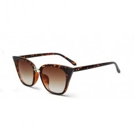 Goggle Women Fashion Cat Eye Vintage Mirror UV400 Sunglasses Eyeglasses - Brown - CY17AAUU272 $19.32