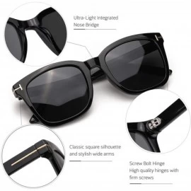 Round Fashion Sunglasses for Women Polarized Driving Anti Glare 100% UV Protection Stylish Design - CZ18YE245RX $47.00