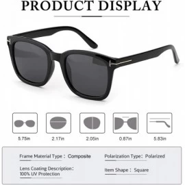Round Fashion Sunglasses for Women Polarized Driving Anti Glare 100% UV Protection Stylish Design - CZ18YE245RX $47.00