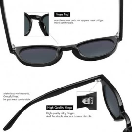 Sport Classic Polarized Sunglasses for Women Round Retro Vintage Designer Style - Black-light Pink Mirrored - CC18A4G22CZ $12.57