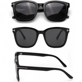 Round Fashion Sunglasses for Women Polarized Driving Anti Glare 100% UV Protection Stylish Design - CZ18YE245RX $47.00