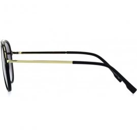 Sport Mens Flat Top Plastic Racer Keyhole Mod Sunglasses - Matte Black Smoke - CR18HK0MXTK $14.05