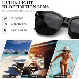 Round Fashion Sunglasses for Women Polarized Driving Anti Glare 100% UV Protection Stylish Design - CZ18YE245RX $47.00