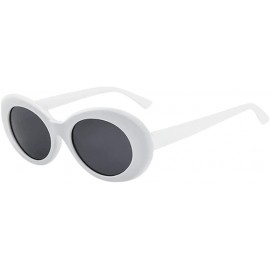 Goggle Women's Men Sunglasses-Vintage Clout Oval Shades Sunglasses Eyewear - D - C018E4OAAUY $19.89