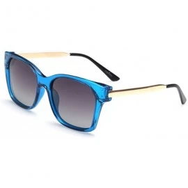 Wayfarer Classic Polarized Wayfarer Sunglasses 80's Vintage Style Design - Blue/Grey - C912IOUYNZR $30.30