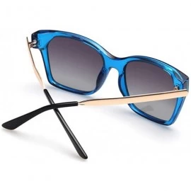 Wayfarer Classic Polarized Wayfarer Sunglasses 80's Vintage Style Design - Blue/Grey - C912IOUYNZR $17.61