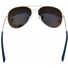 Oval Men & Women 57 mm Polarized Aviator Brown Lens Gold Frame Sunglasses - CF18W2WUCT3 $29.25