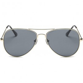 Aviator Oversize Teardrop Aviator Sunglasses for Men/Women 3026-GD1-GY1 - C9198MXL04K $12.03