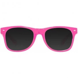Square Horn-Rimmed Tint Sunglasses - Hot Pink - CG12O4A25O8 $12.18