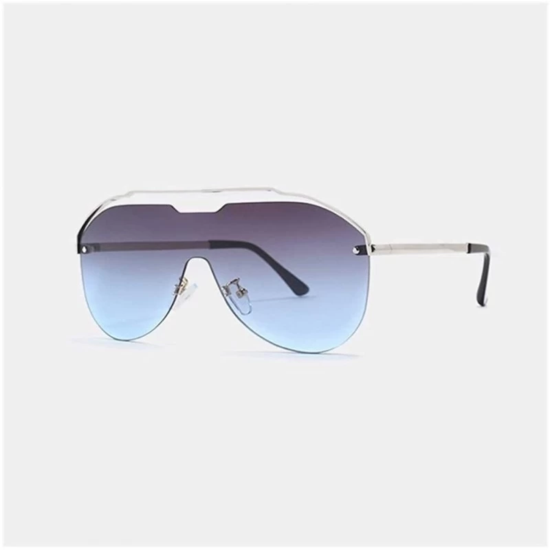 New Sunglasses Metal Rimless Sun Glasses Brand Designer Pilot ...