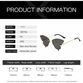Wrap Sunglasses - Summer New Butterfly Sunglasses Gradient Butterfly Shape Frame - F - CJ19063GNRK $19.06