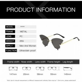 Wrap Sunglasses - Summer New Butterfly Sunglasses Gradient Butterfly Shape Frame - F - CJ19063GNRK $17.61