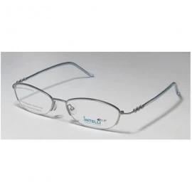 Rimless Intelli Clip 751 Womens/Ladies Designer Full-rim Sunglass Lens Clip-Ons Strass Eyeglasses/Spectacles - Light Blue - C...