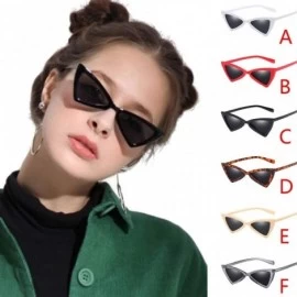 Wrap Classic Inverted Triangle Shaped Eye Sunglasses Retro Eyewear Fashion Radiation Protection For Women Adult - C0196HGASX4...