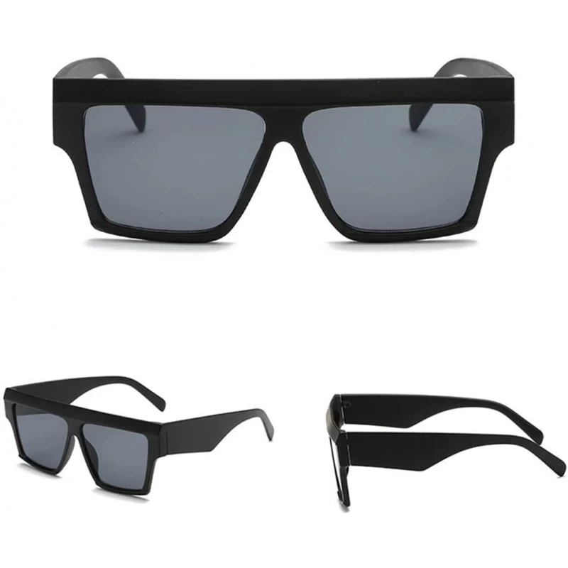 Oversized Square Sunglasses Shades Mirror Eyewear Retro Style Big Frame Sun Glasses Oversize Man Women UV400 - 8 - CU18X8CIER...